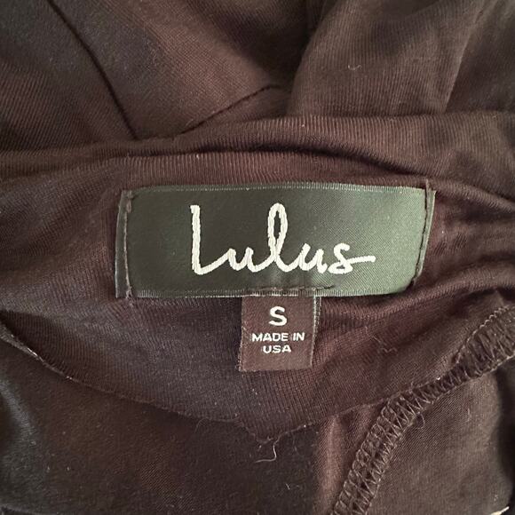 Lulu's Hype Worthy black long sleeve open-back bodysuit size S - Picture 4 of 6